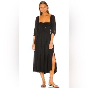 Free people oasis midi dress black
